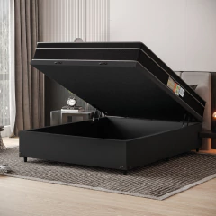 Cama Box Baú Casal Colchão Espuma 138x188x66m Orthoface Polar — foto 3