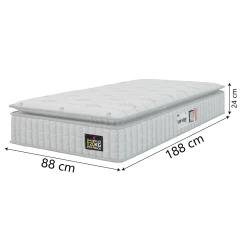 Cama Box Baú Solteiro Colchão Espuma D33 Pillow Top Van Gogh 88x188x65cm Hellen — foto 4