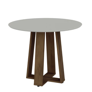 Mesa Redonda Dobuê Athenas Cedro / Off White