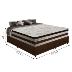 Box + Colchão De Molas Ensacadas Love Story Gazin 1,93m King — foto 3