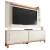 Rack Bancada Com Painel Para TV até 65 Polegadas 1,80m Ripado Impressão 3D 2 Portas Dubai Madeirado
