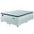Cama Box Casal King Colchão Molas Ensacadas Com Pillow Sevilha 193x203x71cm Branco/Cinza Hellen