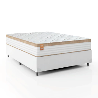Cama Box Colchão Casal Molas Ensacadas Real 138x188x65cm Inducol