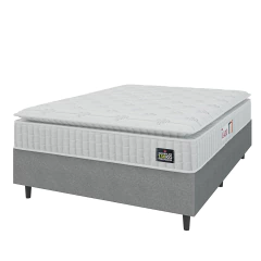 Cama Box Colchão Casal Espuma D45 Lazio Pillow Top 138x188x67cm Hellen — foto 1