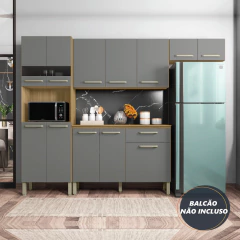 Armário de Cozinha Compacta 9 Portas 2,50m Versalhes Kit's Paraná — foto 2