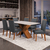 Conjunto de Mesa Sala de Jantar Tampo com Vidro 1,60m 6 Cadeiras Grécia Dobuê - comprar online