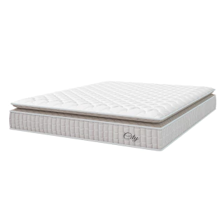 Colchão Casal King Molas Ensacadas City Pillow Top 193x203x23cm Helle