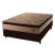 Cama Box Casal Colchão Espuma D33 Pillow Top Van Gogh 138x188x67cm Marrom Hellen - Suporta até 120kg