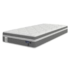 Colchão Solteiro Molas Ensacadas Euro In Up 88x188x26cm Cinza / Branco Probel - Suporta até 110kg — foto 1