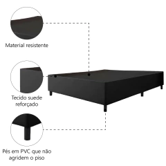 Cama Box Base Casal Queen 1,58m Marsala — foto 11