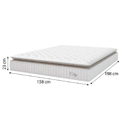Cama Box Colchão Casal Queen Molas Ensacadas City Pillow Top 158x198x61cm Hellen — foto 4