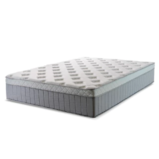 Colchão Casal Molas Ensacadas Ômega 138x188x32cm Cinza/Branco Hellen - Suporta até 110kg por Pessoa