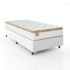 Cama Box Colchão Solteiro Molas Ensacadas Real 88x188x65cm Inducol — foto 1