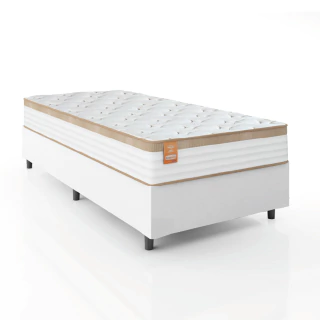 Cama Box Colchão Solteiro Molas Ensacadas Real 88x188x65cm Inducol