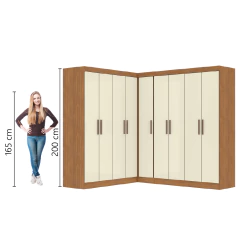 Quarto Modulado de Canto Madrid com 9 Portas Maxel — foto 5