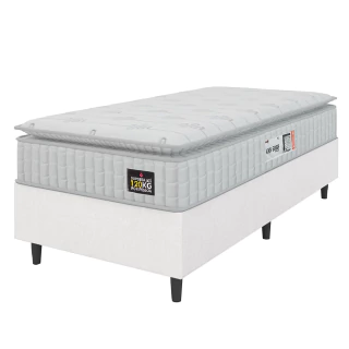 Cama Box Colchão Solteiro Espuma D33 Vangogh Pillow Top 88x188x67cm Hellen