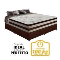 Cama Box Casal Queen 1,58m Colchão Molas Ensacadas 30cm Love Story 158x198x68cm Gazin — foto 5