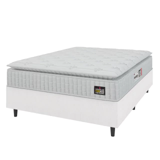 Cama Box Colchão Casal Espuma D33 Vangogh Pillow Top 138x188x67cm Hellen