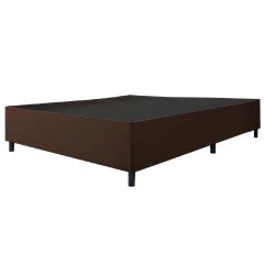Cama Box Base Casal King 1,93m Suede Marsala — foto 1