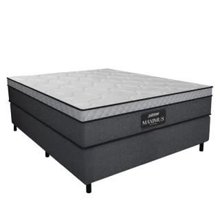 Cama Box Casal Colchão Gazin Maximus Molas Ensacadas 138x188x62cm