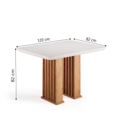 Conjunto de Mesa Sala de Jantar Tampo com Vidro Mond 1,20m 4 Cadeiras Bele Veludo Viero — foto 11