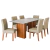 Conjunto de Mesa Sala de Jantar Ripada Santiago 1,80m 6 Cadeiras Creta Dobuê - loja online