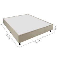 Cama Box Base Casal King 1,93m Suede Marsala — foto 6