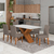 Conjunto de Mesa Sala de Jantar Tampo com Vidro 1,60m Grécia 6 Cadeiras Trieste Dobuê - comprar online