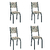 Conjunto Com 4 Cadeiras Tubular Diana Preto Fosco Assento Cedro Artefamol