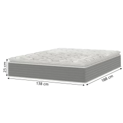 Cama Box Baú Casal Molas Ensacadas Pillow Top 138x188x66cm Martino Cinza Umaflex — foto 5