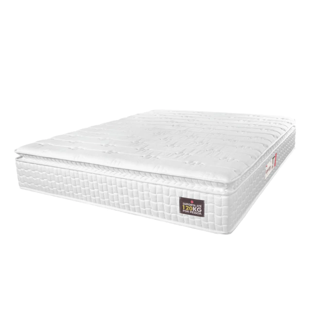 Colchão Casal Espuma D33 Vangogh Pillow Top 138x188x29cm Branco Hellen