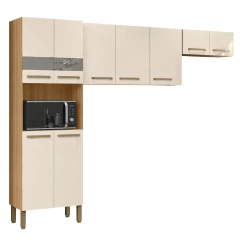 Armário de Cozinha Compacta 9 Portas 2,50m Versalhes Kit's Paraná — foto 7