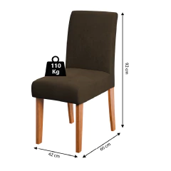 Conjunto de Mesa Sala de Jantar Tampo com Vidro 1,36m Grécia 4 Cadeiras Trieste Dobuê — foto 5
