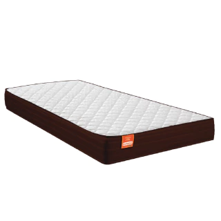Colchão Solteiro Molas Qatar 88x188x22cm Marrom / Branco - Suporta até 200Kg por Pessoa