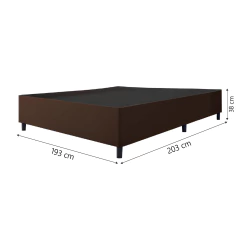 Cama Box Base Casal King 1,93m Suede Marsala — foto 3