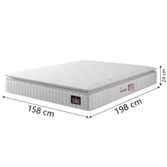 Cama Box Baú Casal Queen Colchão Espuma D33 Pillow Top Van Gogh 158x198x65cm Hellen — foto 4