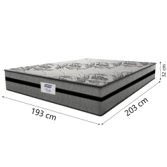 Cama Box Casal King Colchão Gazin Com Molas Ensacadas Rubi 193x203x70cm Suede — foto 4