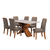 Conjunto de Mesa Sala de Jantar Tampo com Vidro 1,80m 6 Cadeiras Grécia Dobuê