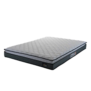Colchão Casal Espuma D33 Pillow Top Millenium 138x188x19cm Cinza/Branco Hellen