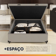 Cama Box Baú Colchão Casal Molas Ensacadas City Pillow Top 138x188x64cm — foto 8