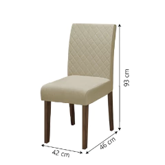 Conjunto de Mesa Sala de Jantar 4 cadeiras Redonda 1,03m Athenas Cedro/Areia — foto 4