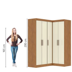 Quarto Modulado de Canto Madrid com 5 Portas Maxel — foto 5