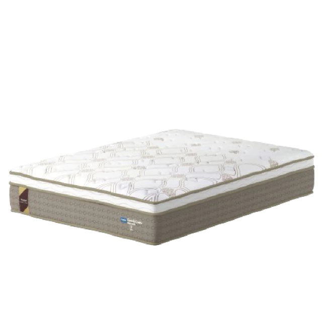 Colchão Casal Molas Ensacadas Guarda Costas Alameda 138x188x30cm Marrom / Branco Euro In Probel