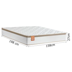 Cama Box Baú Colchão Casal Queen Molas Ensacadas Real 158x198x68cm Inducol — foto 5