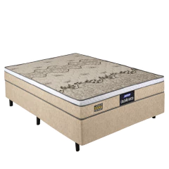 Cama Box Casal Colchão Espuma D33 Fort Gazin 138x188x59cm - Suporta até 150kg por Pessoa — foto 1