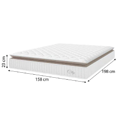 Cama Box Colchão Baú Casal Queen Molas Ensacadas City Pillow Top 158x198x64cm Hellen — foto 5
