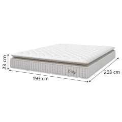 Cama Box Colchão Casal King Molas Ensacadas City Pillow Top 193x203x61cm Hellen — foto 4