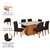 Conjunto Sala de Jantar Mesa 1,60m Trento 6 Cadeiras Trieste Dobuê - loja online