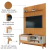 Rack Bancada Caribe Com Painel Para TV Até 55 Polegadas 1,35m Egeo Cedro/Off White Ripado Impressão - Esplanada Móveis | A loja de móveis para sua Casa