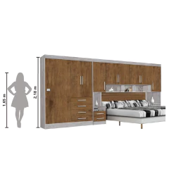 Dormitório Georgia JA Para Cama Box 1,38M Casal — foto 5